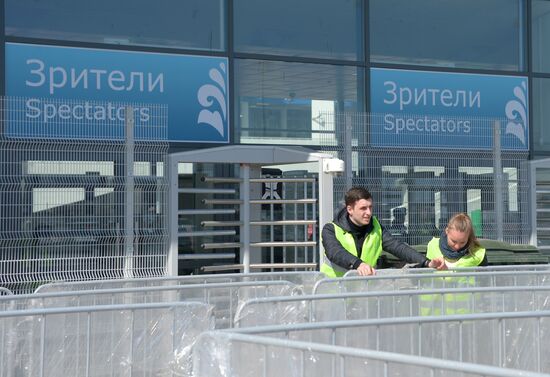 Football. First official match at Nizhny Novgorod Stadium