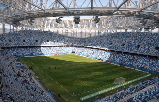 Football. First official match at Nizhny Novgorod Stadium