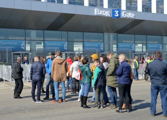 Football. First official match at Nizhny Novgorod Stadium