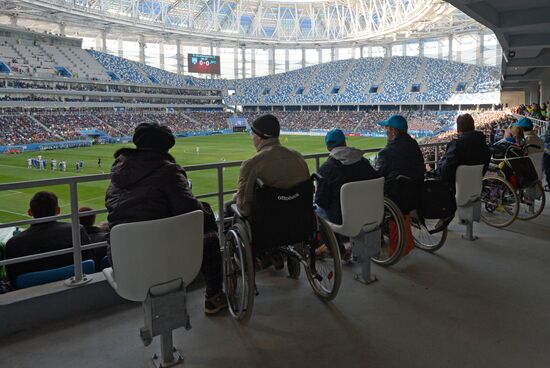 Football. First official match at Nizhny Novgorod Stadium