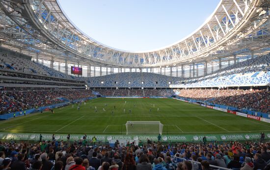 Football. First official match at Nizhny Novgorod Stadium