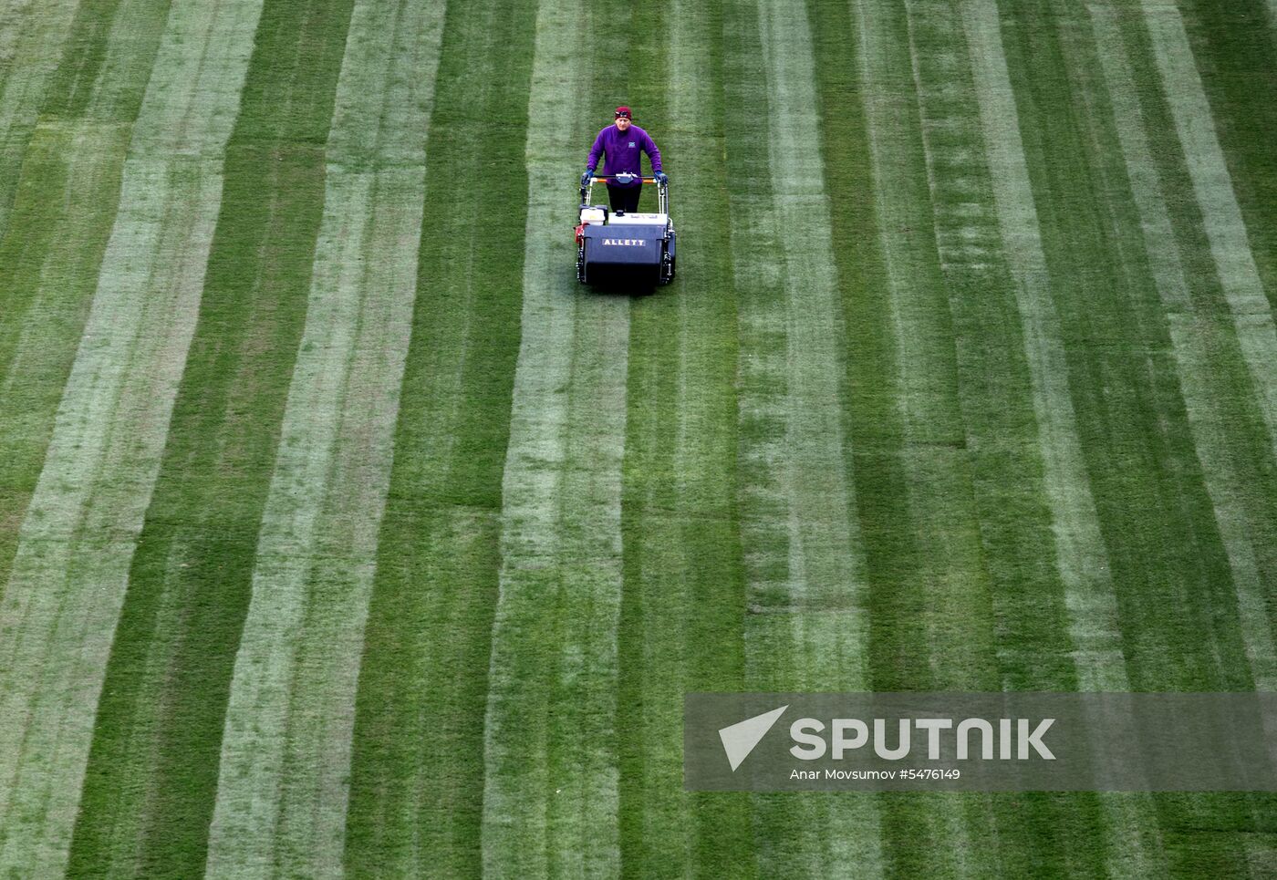 Turf laid at Samara Arena
