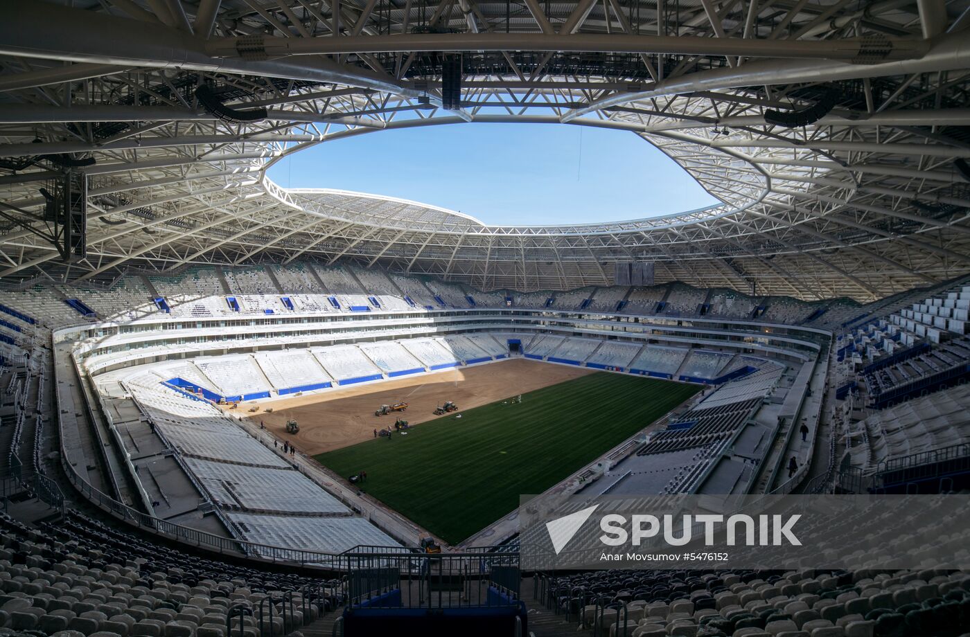 Turf laid at Samara Arena