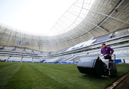 Turf laid at Samara Arena