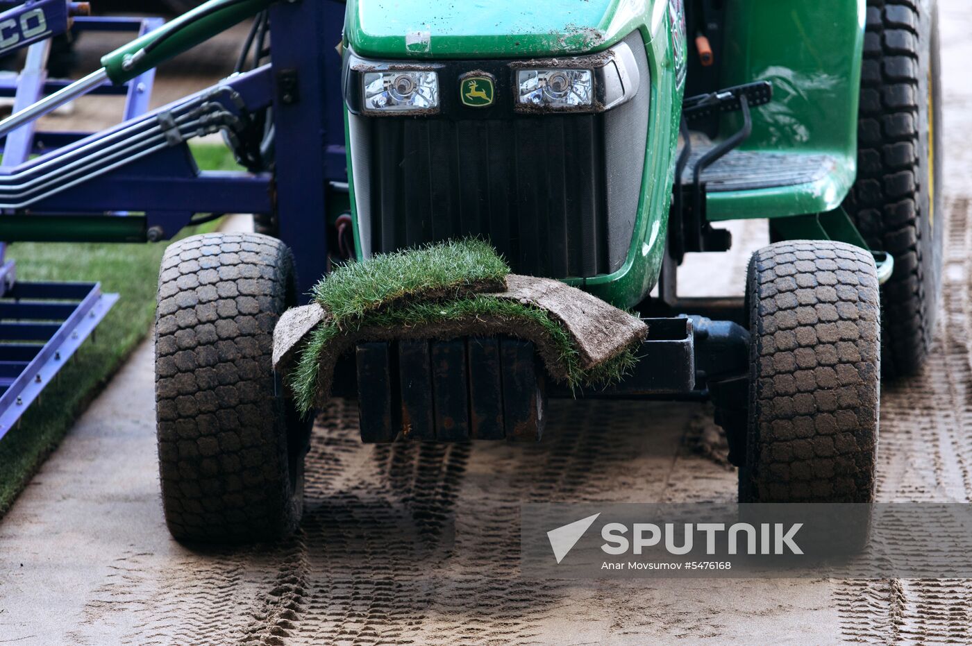 Turf laid at Samara Arena