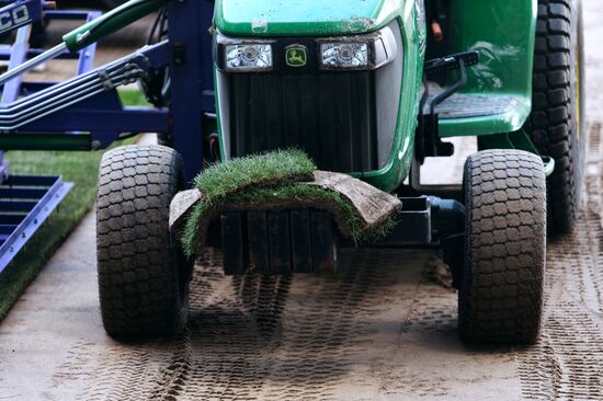 Turf laid at Samara Arena