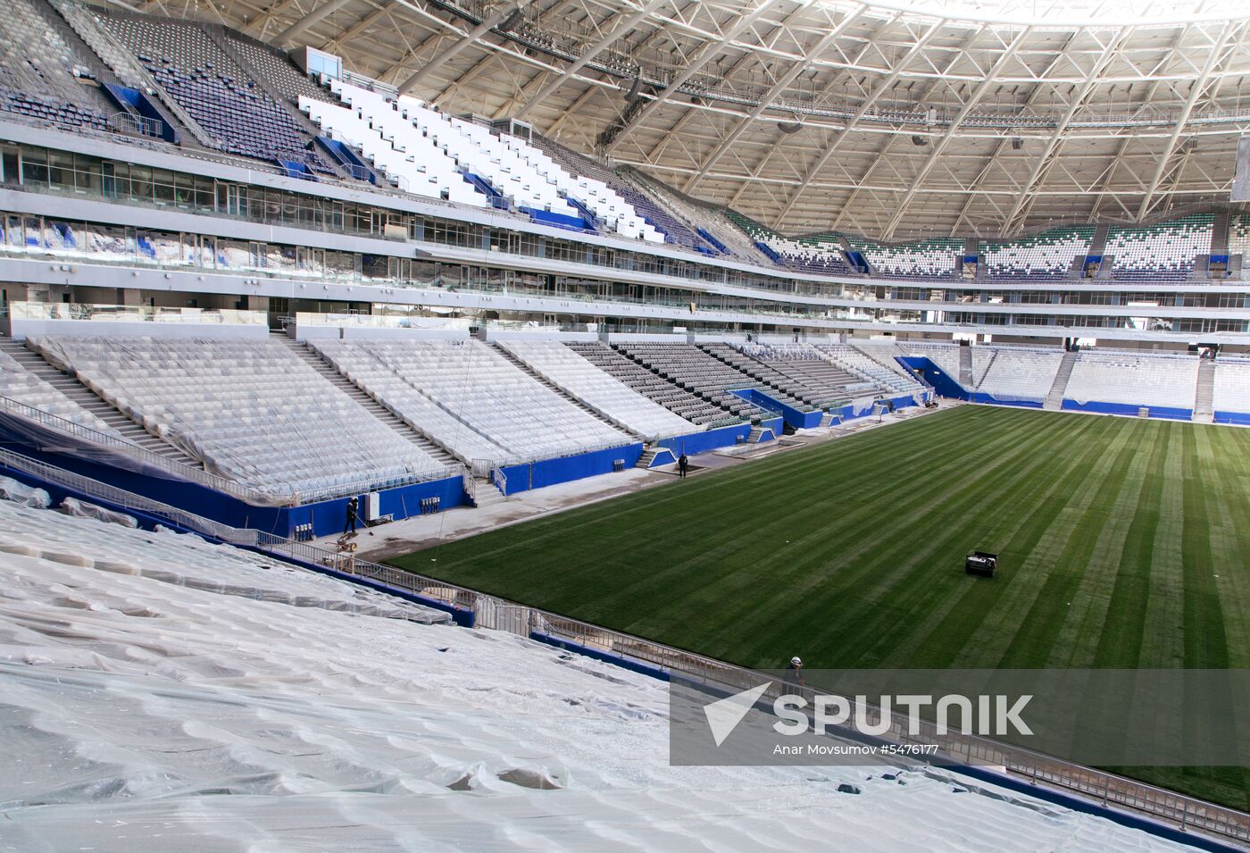 Turf laid at Samara Arena