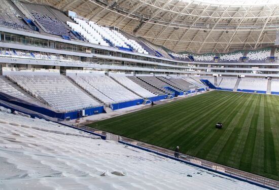 Turf laid at Samara Arena