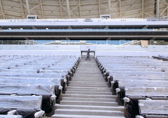Turf laid at Samara Arena