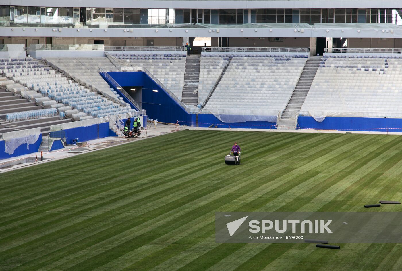 Turf laid at Samara Arena