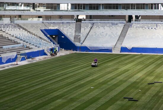 Turf laid at Samara Arena