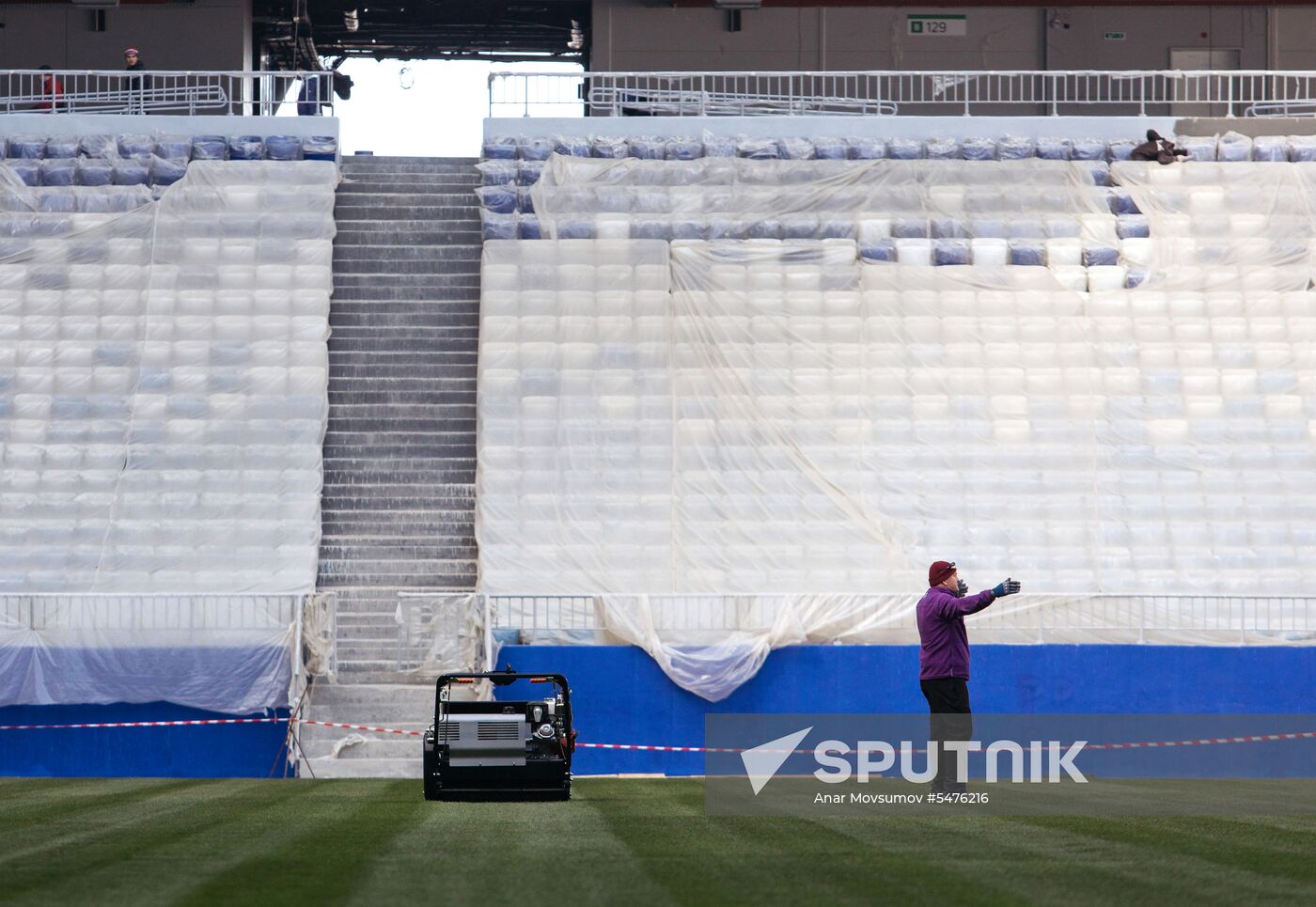 Turf laid at Samara Arena