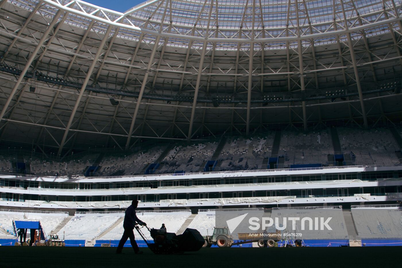 Turf laid at Samara Arena