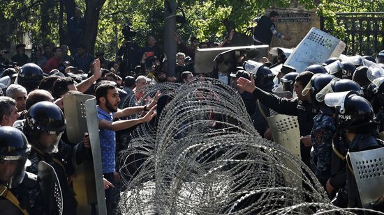 Opposition protest in Yerevan