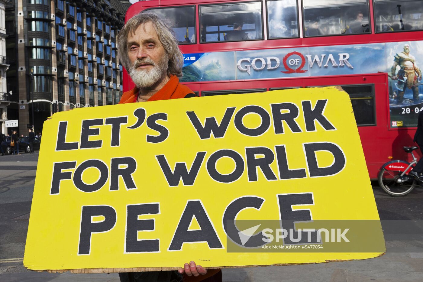 Protest in London against missile strikes on Syria