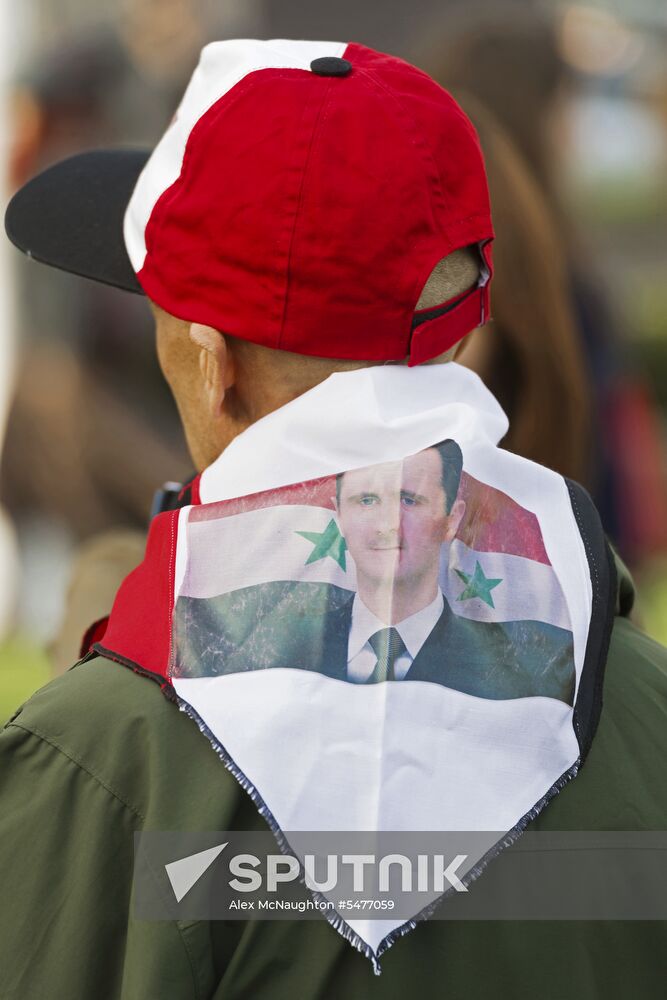 Protest in London against missile strikes on Syria