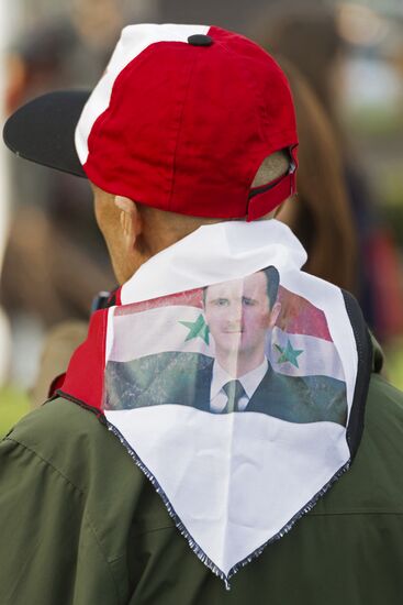 Protest in London against missile strikes on Syria