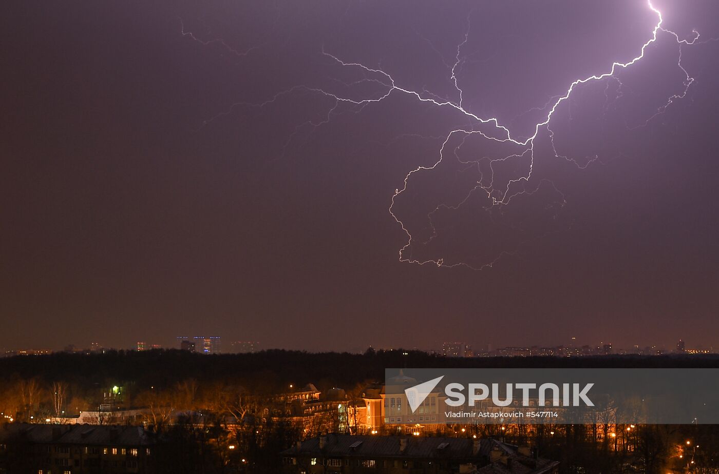Thunderstorm in Moscow