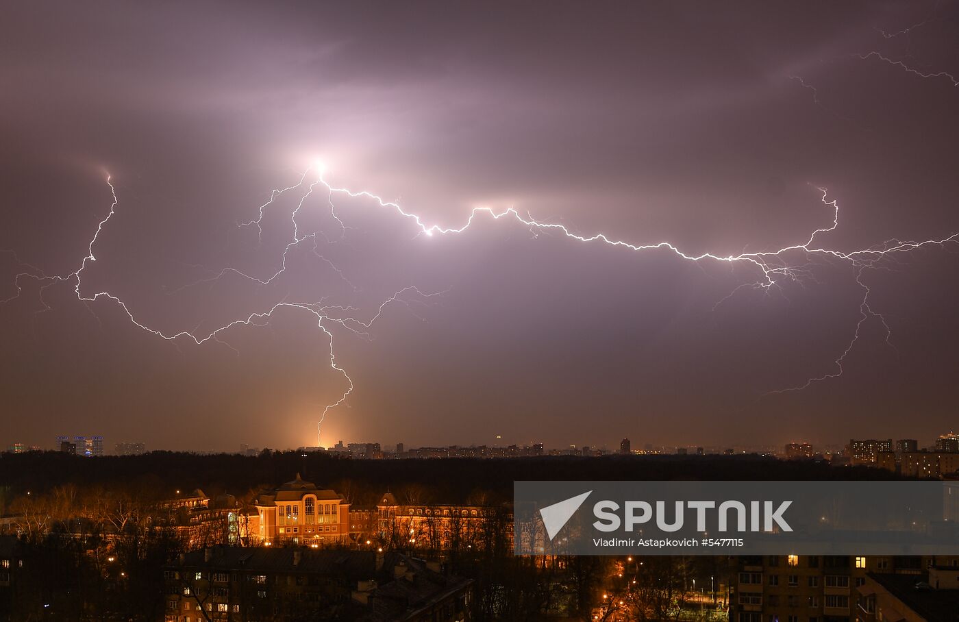 Thunderstorm in Moscow