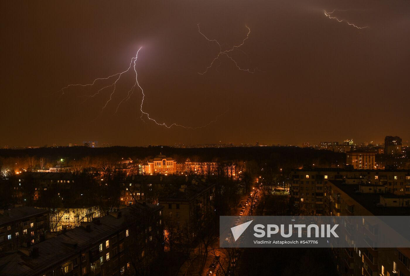 Thunderstorm in Moscow