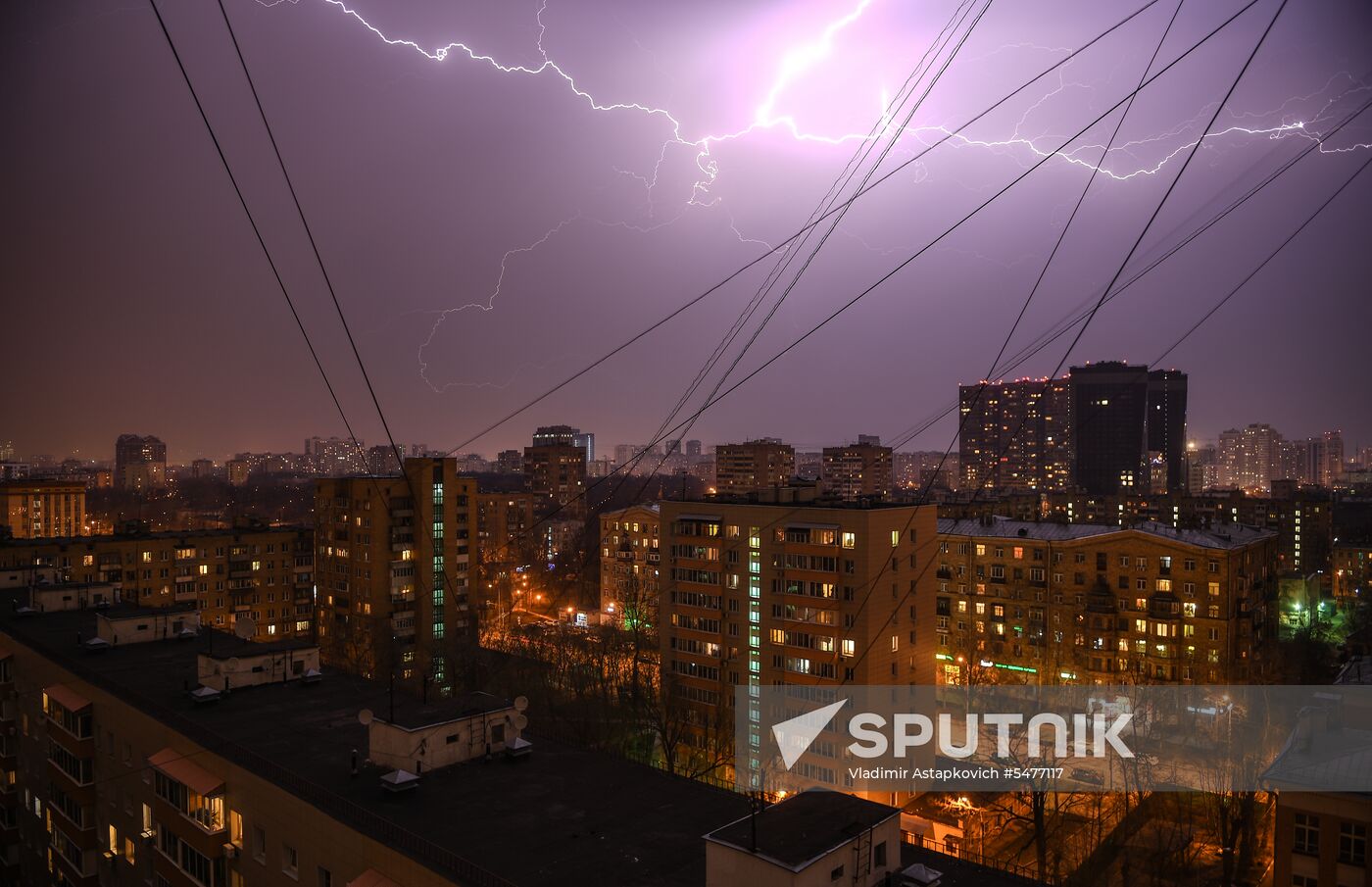 Thunderstorm in Moscow