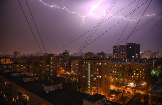 Thunderstorm in Moscow
