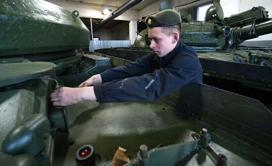 Central storage base for armored vehicles in Primorye