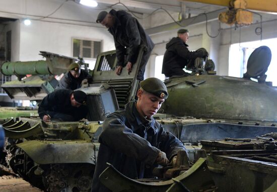 Central storage base for armored vehicles in Primorye