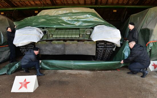 Central storage base for armored vehicles in Primorye