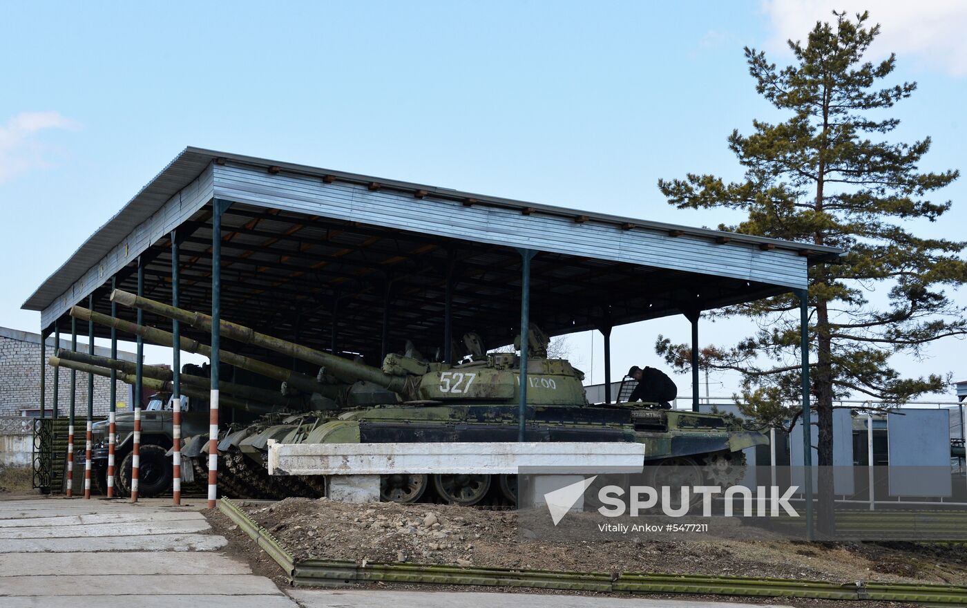 Central storage base for armored vehicles in Primorye