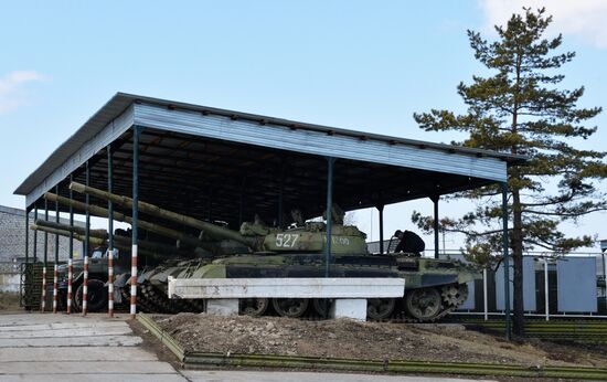 Central storage base for armored vehicles in Primorye