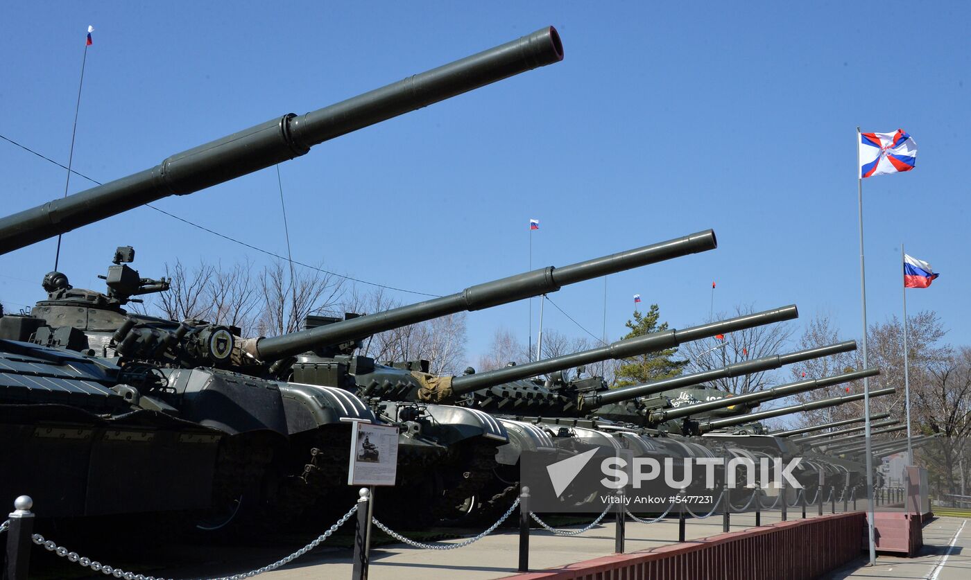 Central storage base for armored vehicles in Primorye