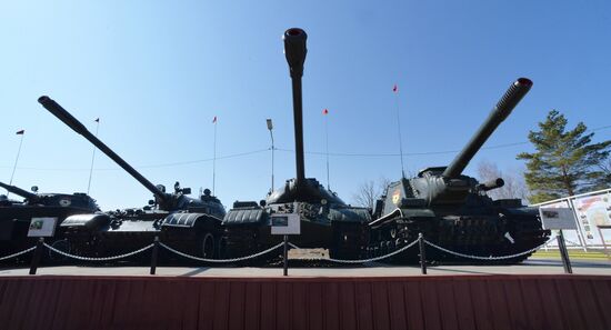 Central storage base for armored vehicles in Primorye