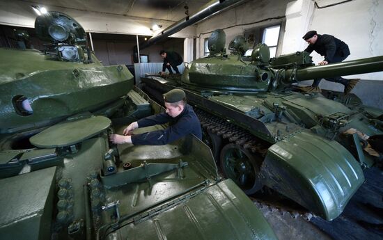 Central storage base for armored vehicles in Primorye