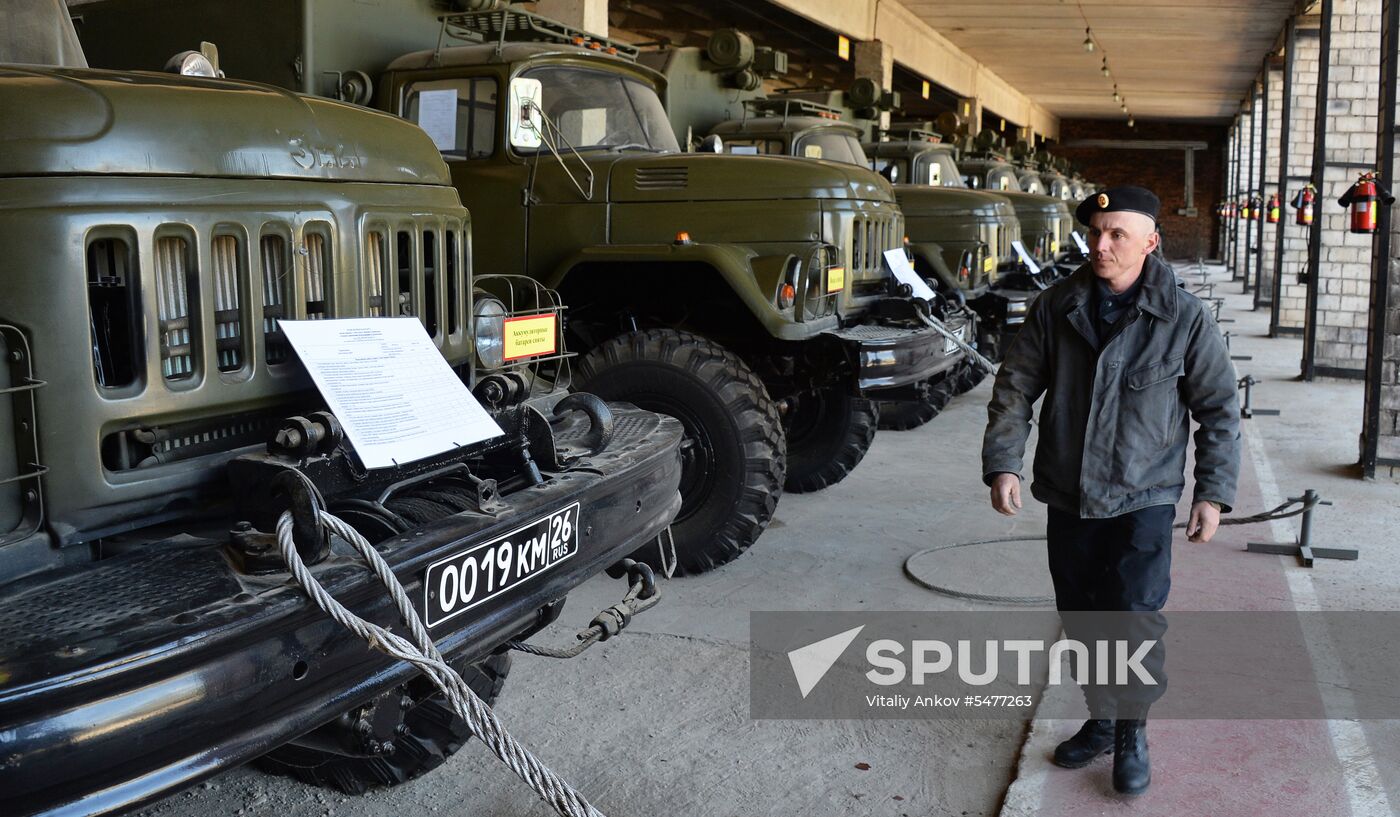Central storage base for armored vehicles in Primorye