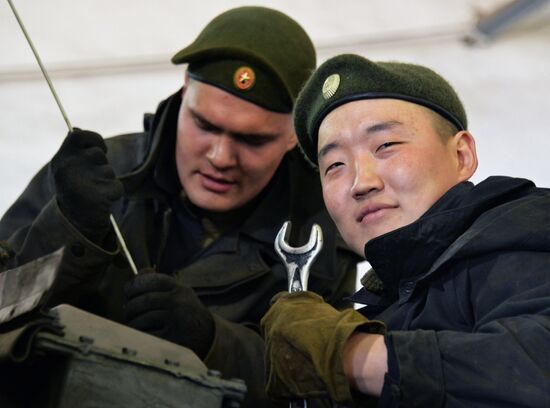 Central storage base for armored vehicles in Primorye