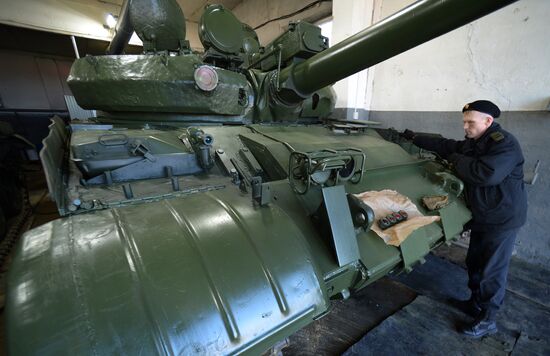 Central storage base for armored vehicles in Primorye
