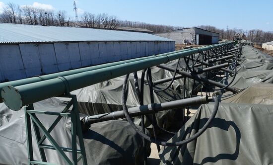 Central storage base for armored vehicles in Primorye