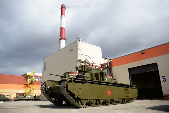 Testing replica of Soviet tank T-35 in Yekaterinburg
