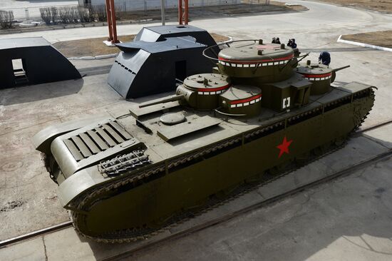 Testing replica of Soviet tank T-35 in Yekaterinburg