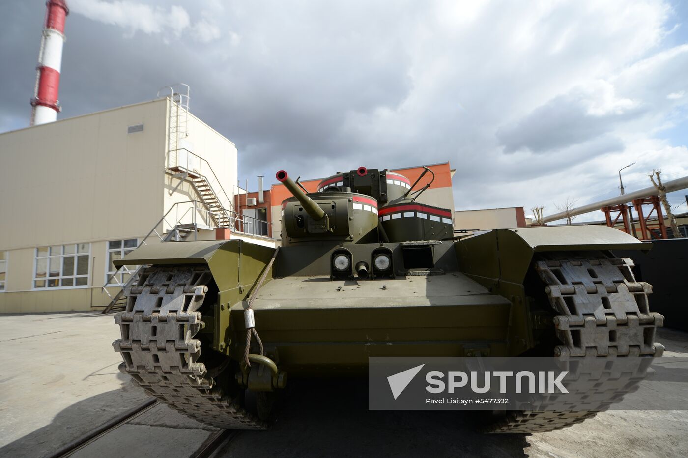 Testing replica of Soviet tank T-35 in Yekaterinburg