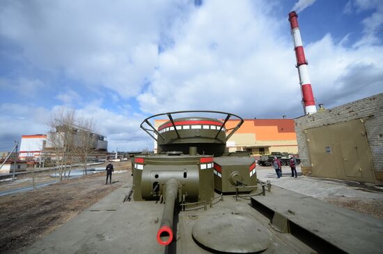 Testing replica of Soviet tank T-35 in Yekaterinburg