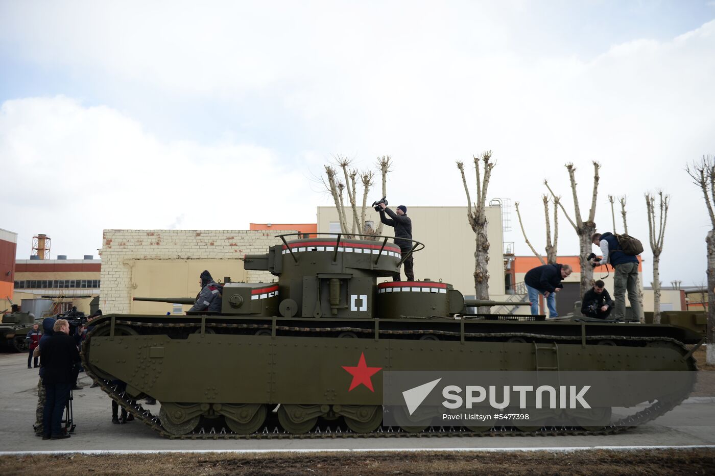 Testing replica of Soviet tank T-35 in Yekaterinburg