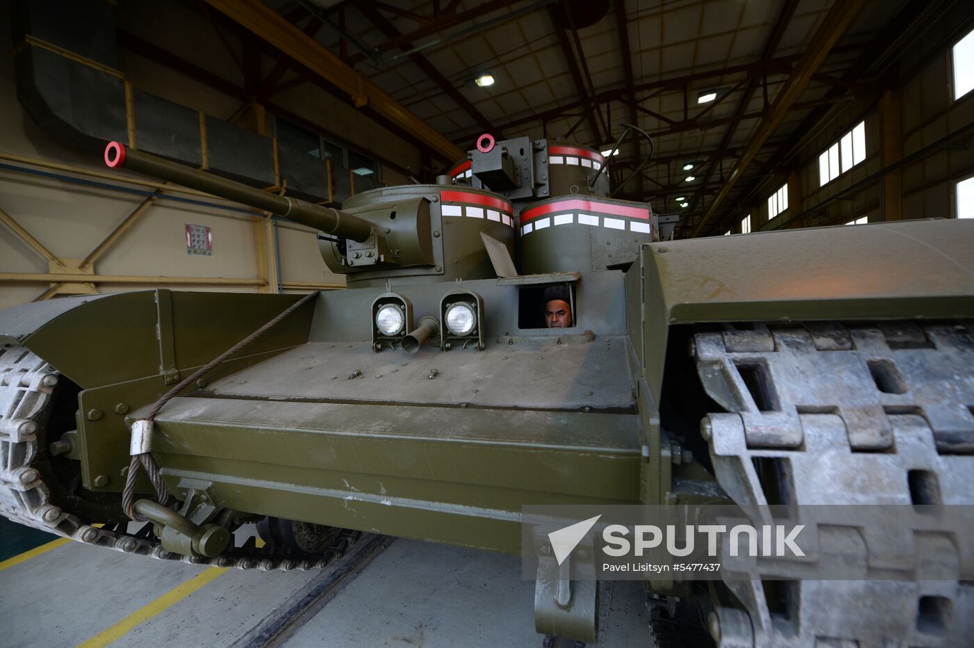 Testing replica of Soviet tank T-35 in Yekaterinburg