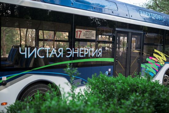 Crimea's first Russia-produced electric bus in service