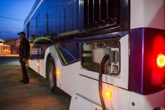 Crimea's first Russia-produced electric bus in service