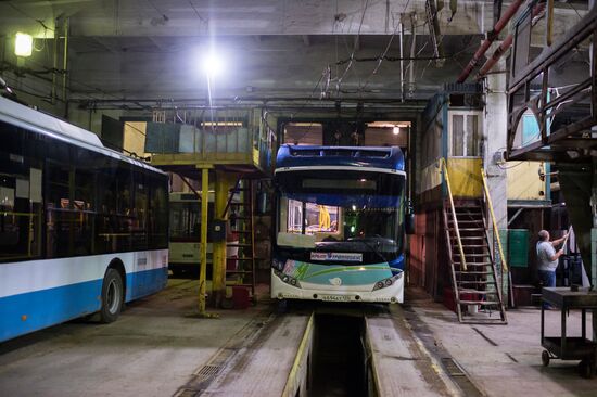 Crimea's first Russia-produced electric bus in service