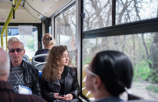 Crimea's first Russia-produced electric bus in service