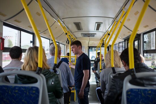 Crimea's first Russia-produced electric bus in service