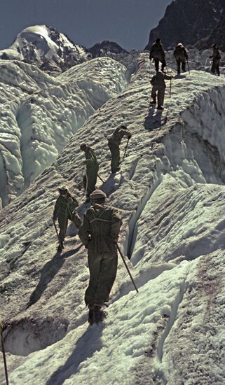 Mountain climbers in Cacausus